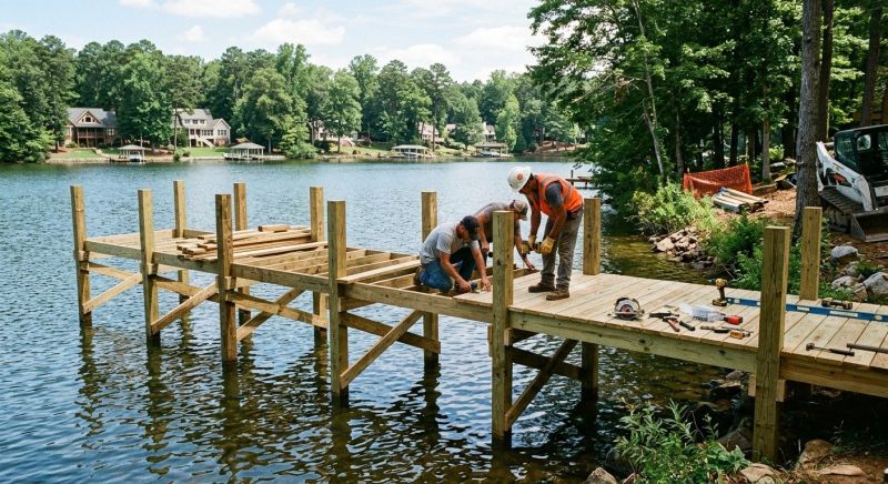 Pond Dock Construction in Roswell, GA