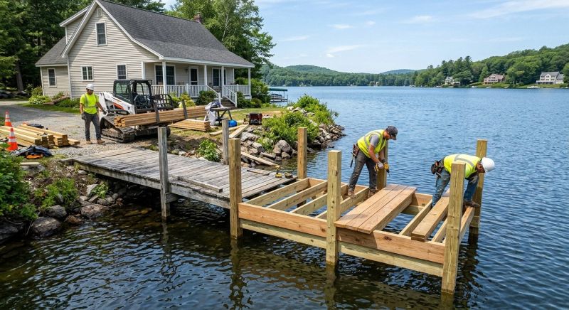 Pond Dock Construction in Denver County, CO