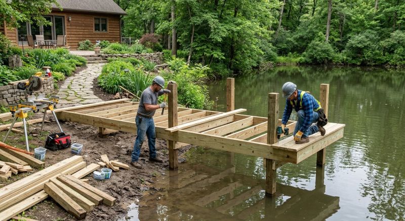 Pond Dock Installation in Denver County, CO