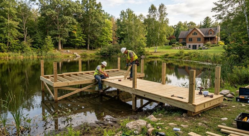 Pond Dock Installation in Littleton, CO
