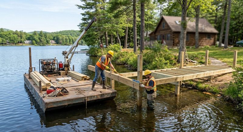 Wood Dock Installation in Denver, CO